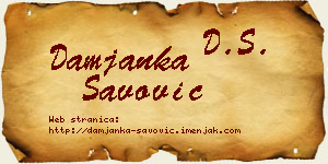 Damjanka Savović vizit kartica